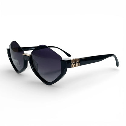 The ‘Apex’ Geometric Sunglasses | Midnight Black | Polarized