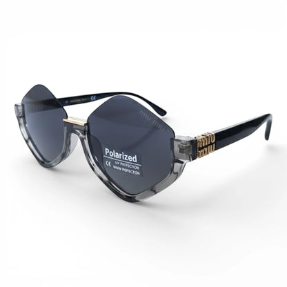 The ‘Apex’ Geometric Sunglasses | Smoke Crystal | Polarized