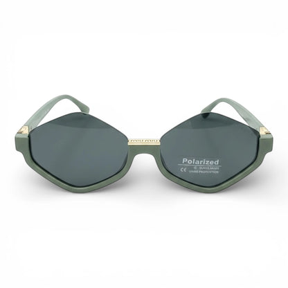 The ‘Apex’ Geometric Sunglasses | Sage Green | Polarized
