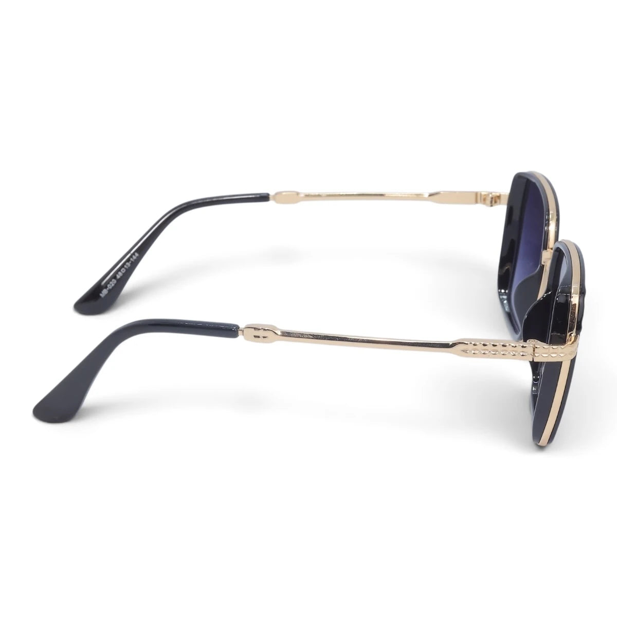 U&EYE The Arden rounded square sunglasses in Gold / Violet-Blue Gradient — side view