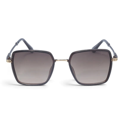 U&EYE The Arden rounded square sunglasses in Rose Gold / Brown-Gray Gradient — front view