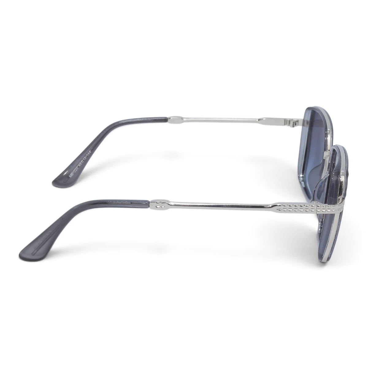 U&EYE The Arden rounded square sunglasses in Silver / Violet-Blue Gradient — side view