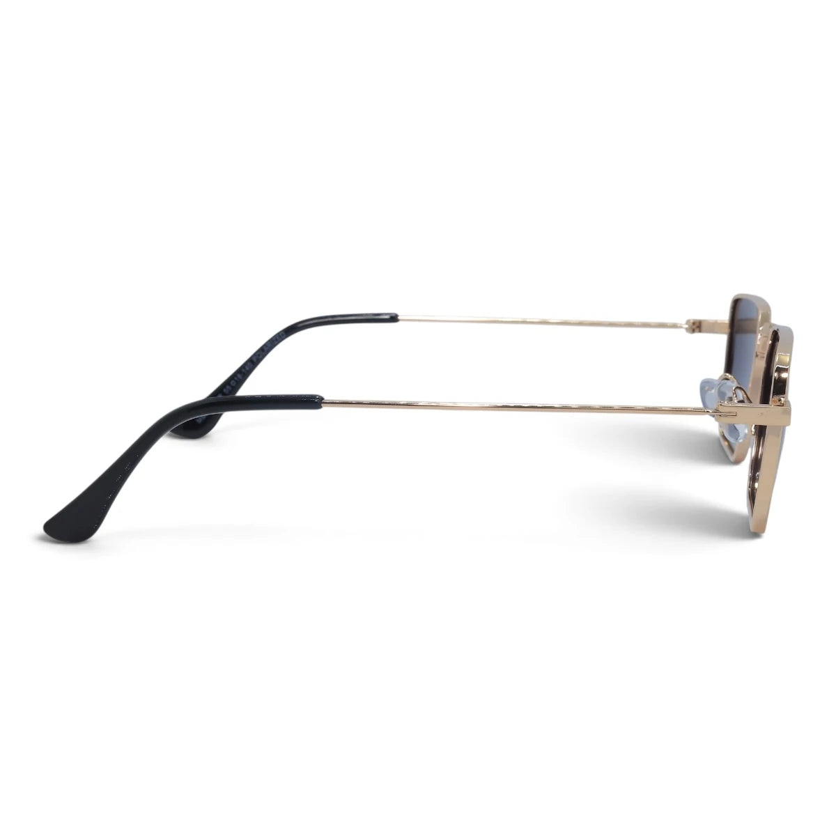U&EYE The Axton rectangle polarized sunglasses in Gold / Dark Blue — side view