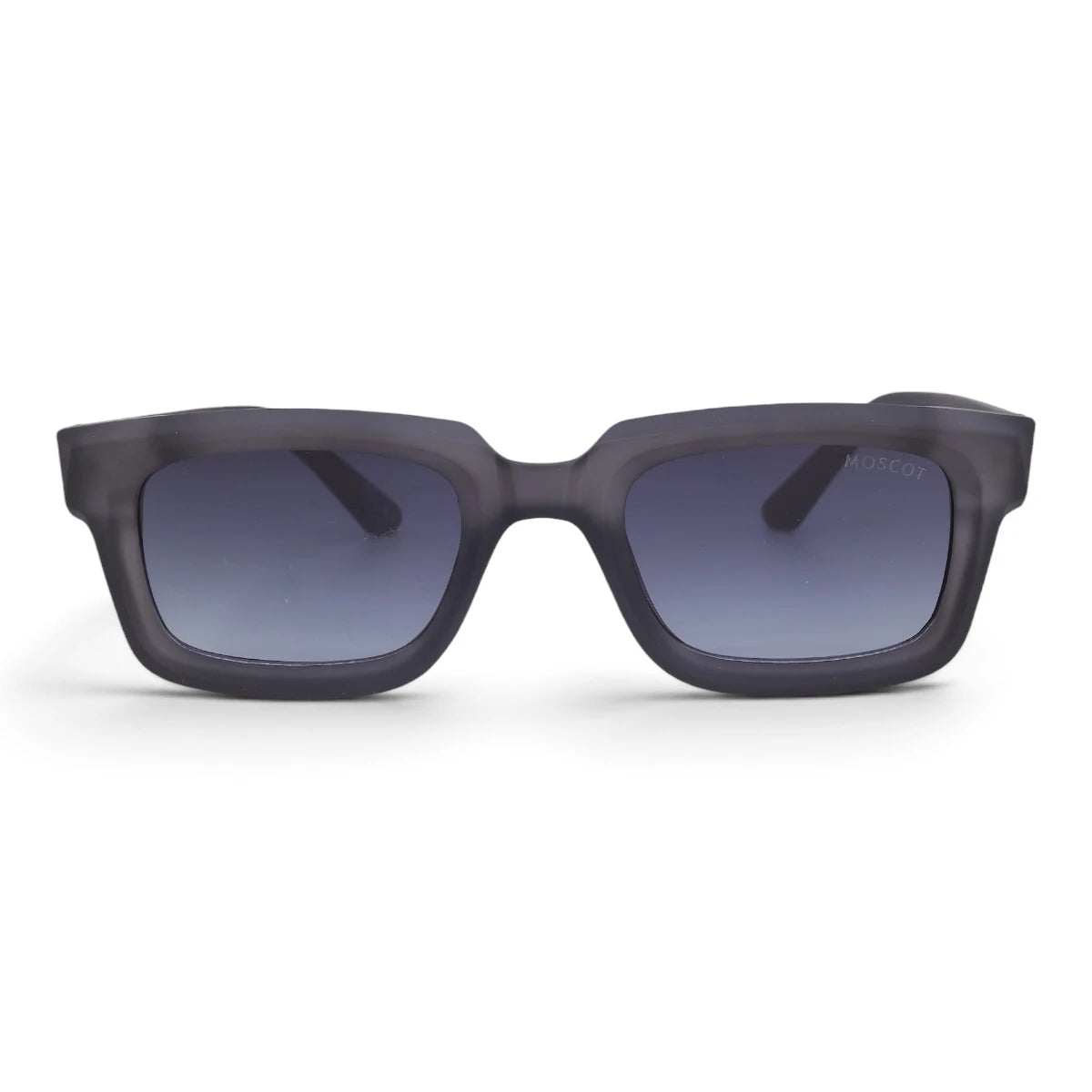 U&EYE The Bastian chunky square sunglasses in Smoke Gray / Violet-Blue Gradient — front view
