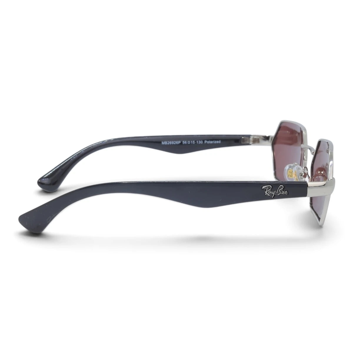 U&EYE The Caelum hexagonal polarized sunglasses in Silver / Rose — side view