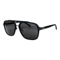 The ‘Commander’ Aviator Sunglasses | Matte Black / Solid Grey