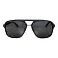 The ‘Commander’ Aviator Sunglasses | Matte Black / Solid Grey