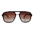 The ‘Commander’ Aviator Sunglasses | Dark Tortoise / Gradient Brown
