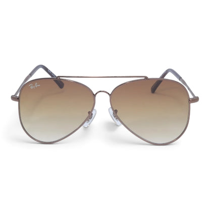 U&EYE The Darian classic aviator sunglasses in Bronze / Brown-Gold Gradient — front view