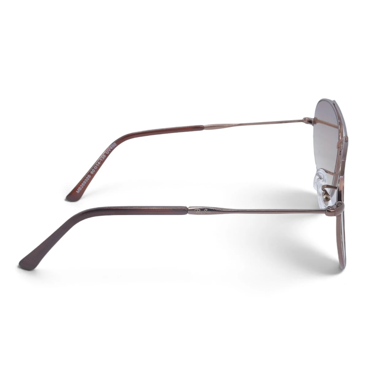 U&EYE The Darian classic aviator sunglasses in Bronze / Brown-Gold Gradient — side view