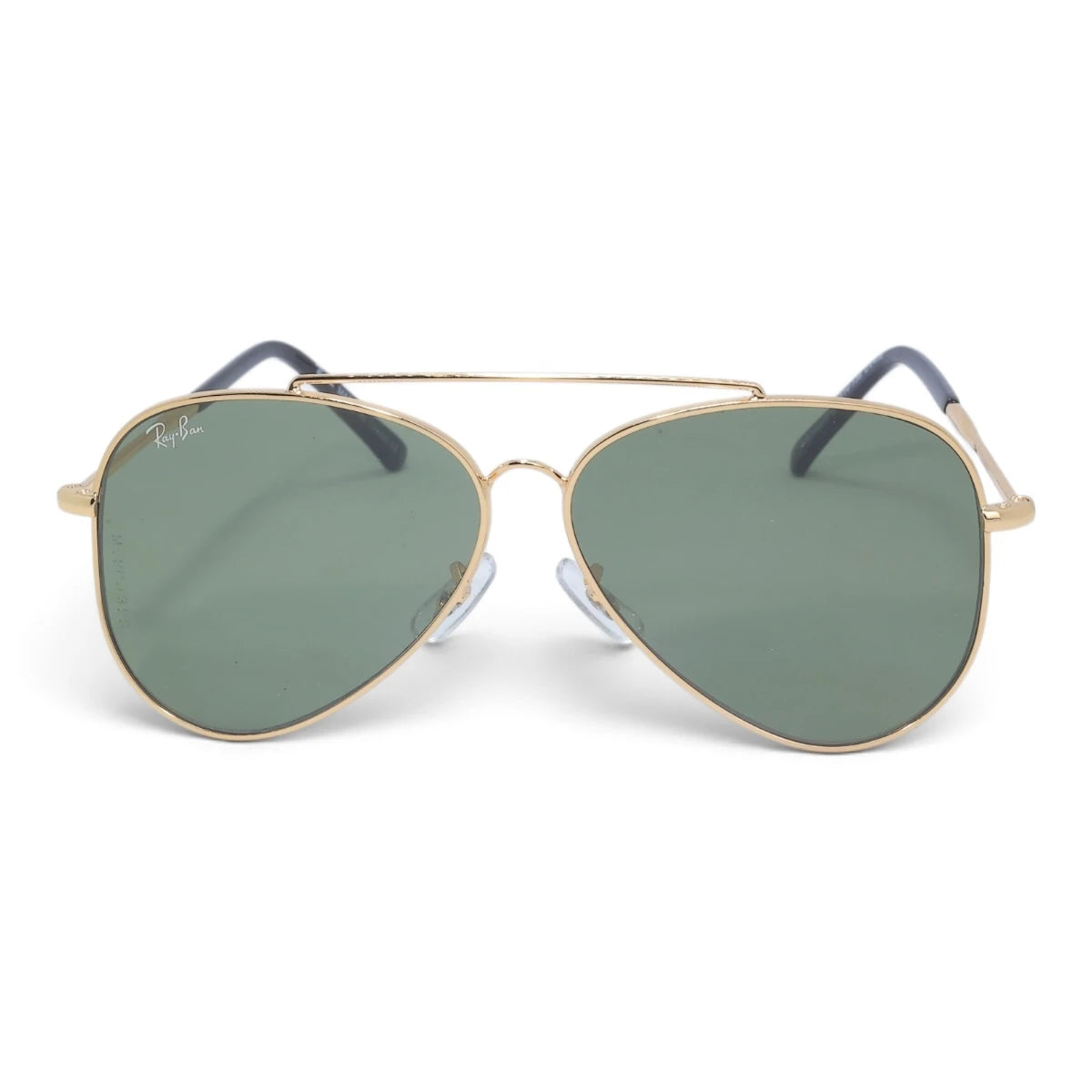 U&EYE The Darian classic aviator sunglasses in Gold / Green — front view