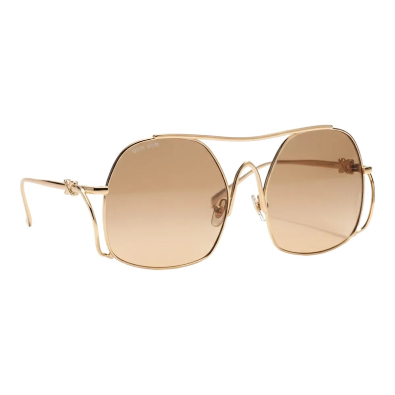 The ‘Solene’ Oversized Square Sunglasses | Champagne Gold