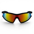 The ‘Glide’ Sport Shield Sunglasses | Black Red Yellow Mirror