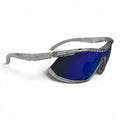 The ‘Glide’ Sport Shield Sunglasses | Clear Blue Mirror