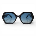 The ‘Icon’ Geometric Sunglasses | Black Marble / Blue