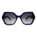 The ‘Icon’ Geometric Sunglasses | Navy Blue / Gradient Grey