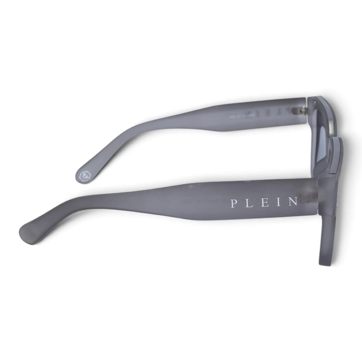 U&EYE The Kael chunky rectangle polarized sunglasses in Smoke Gray / Blue-Gray Gradient — side view