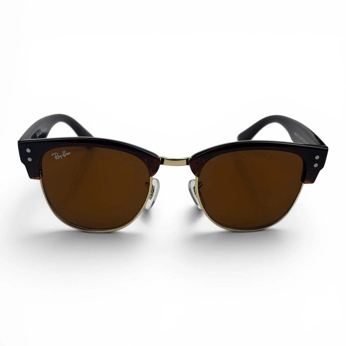 The Kellan Browline Square sunglasses in Black with Brown lenses, angled three-quarter view