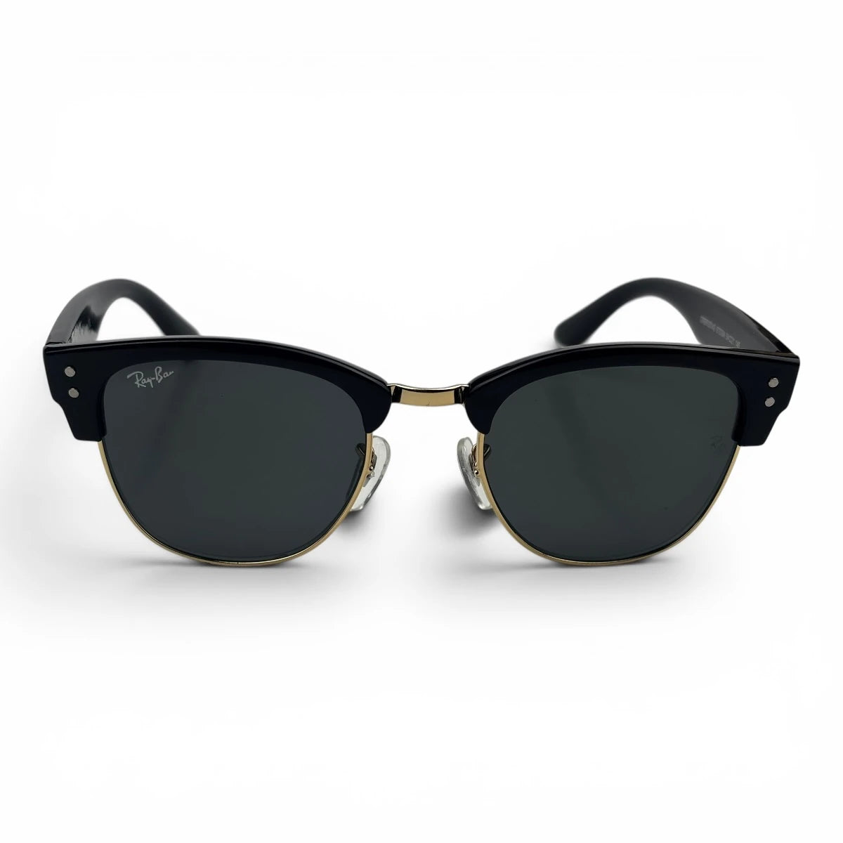 The Kellan Browline Square sunglasses in Black with Dark Gray lenses, angled three-quarter view