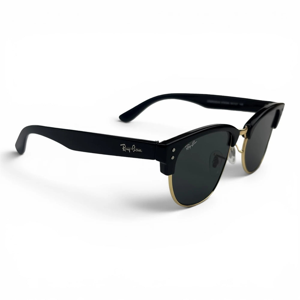 The ‘Kellan’ Browline Square Sunglasses | Black Dark Gray