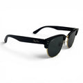 The ‘Kellan’ Browline Square Sunglasses | Black Dark Gray