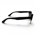 The ‘Kellan’ Browline Square Sunglasses | Black Green