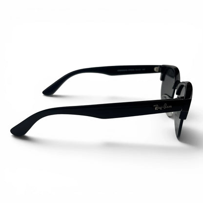 The Kellan Browline Square sunglasses in Black with Smoke Gradient lenses, side profile view