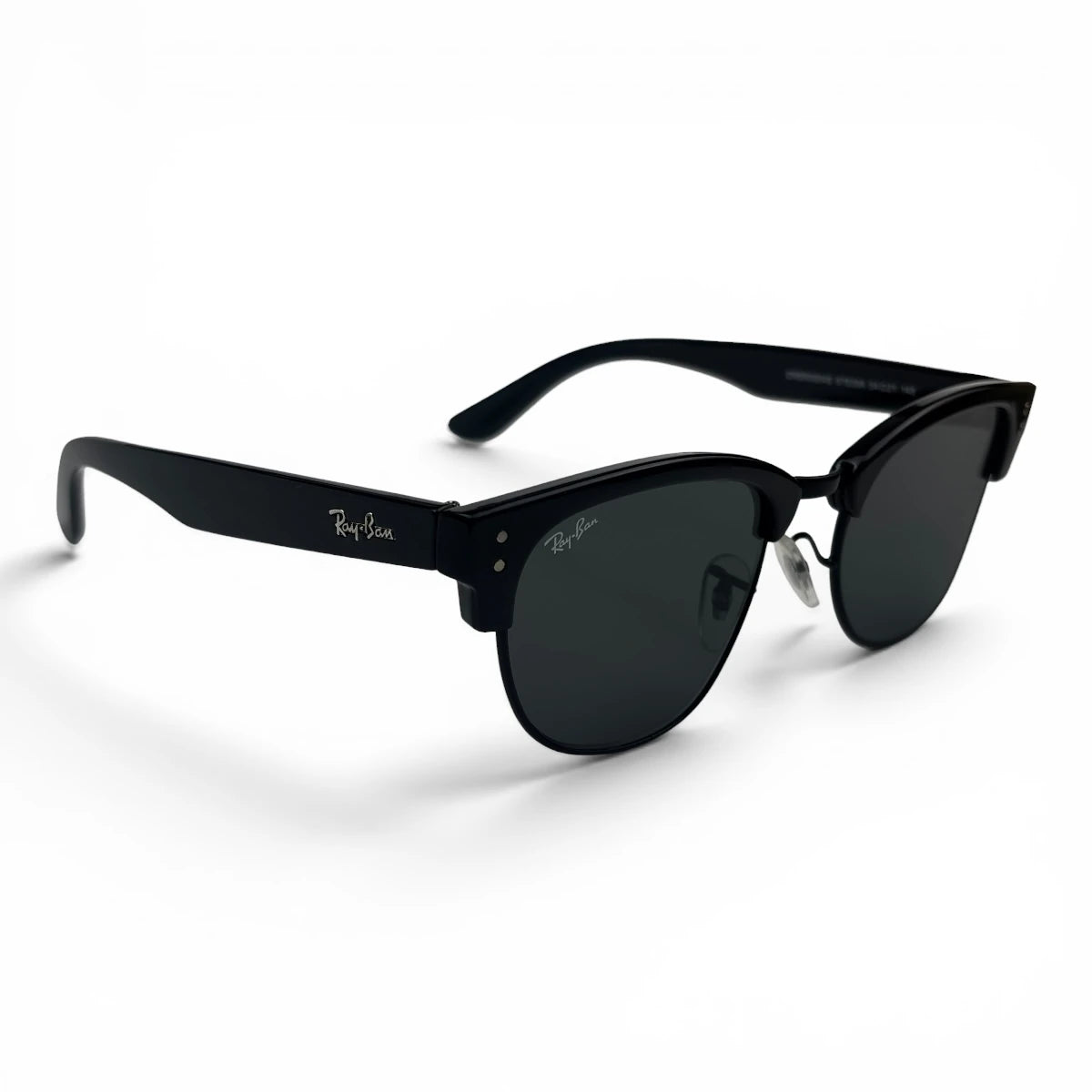 The Kellan Browline Square sunglasses in Black with Smoke Gradient lenses, straight front view