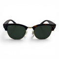 The ‘Kellan’ Browline Square Sunglasses | Tortoise Green