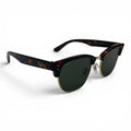 The ‘Kellan’ Browline Square Sunglasses | Tortoise Green