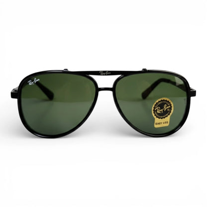 The ‘Legacy’ Glass Aviator | Jet Green | UV400