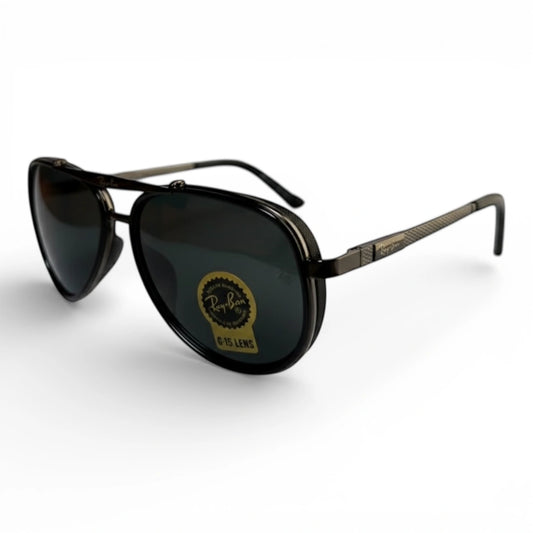 The ‘Legacy’ Glass Aviator | Obsidian Black | UV400