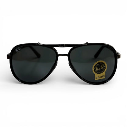 The ‘Legacy’ Glass Aviator | Obsidian Black | UV400