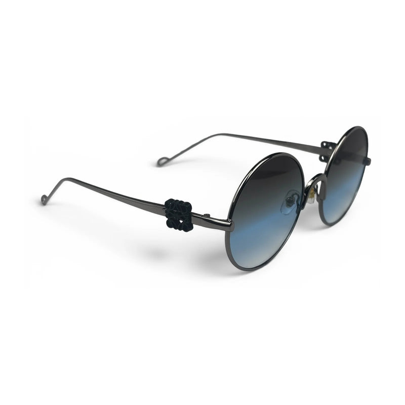 The ‘Liora’ Round Sunglasses | Black Blue