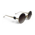 The ‘Liora’ Round Sunglasses | Gold Brown