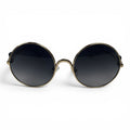 The ‘Liora’ Round Sunglasses | Gold Dark Gray