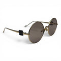 The ‘Liora’ Round Sunglasses | Gold Taupe