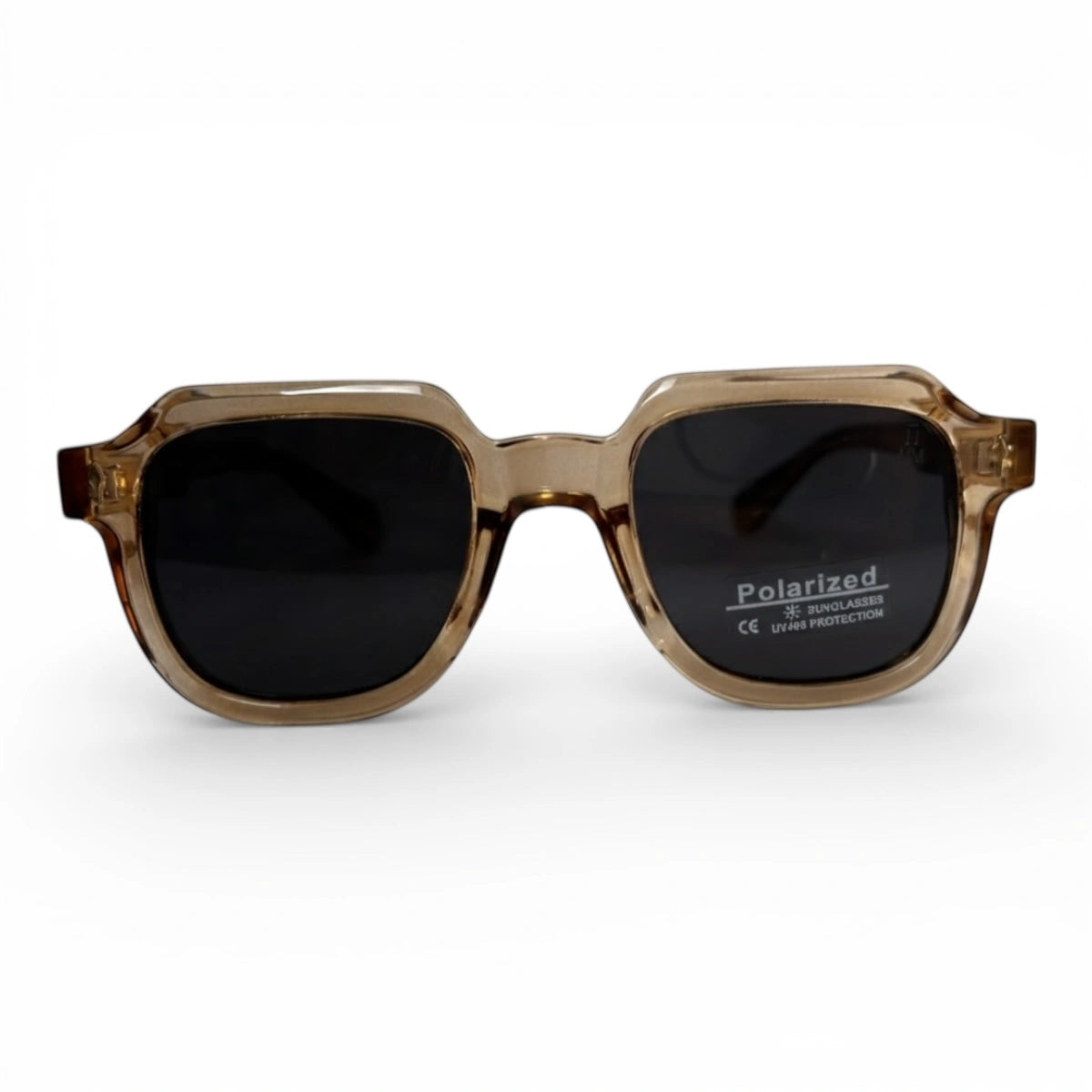 The ‘Magnus’ Rectangle Sunglasses | Champagne Crystal | Polarized