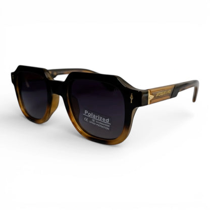 The ‘Magnus’ Rectangle Sunglasses | Eclipse Fade | Polarized