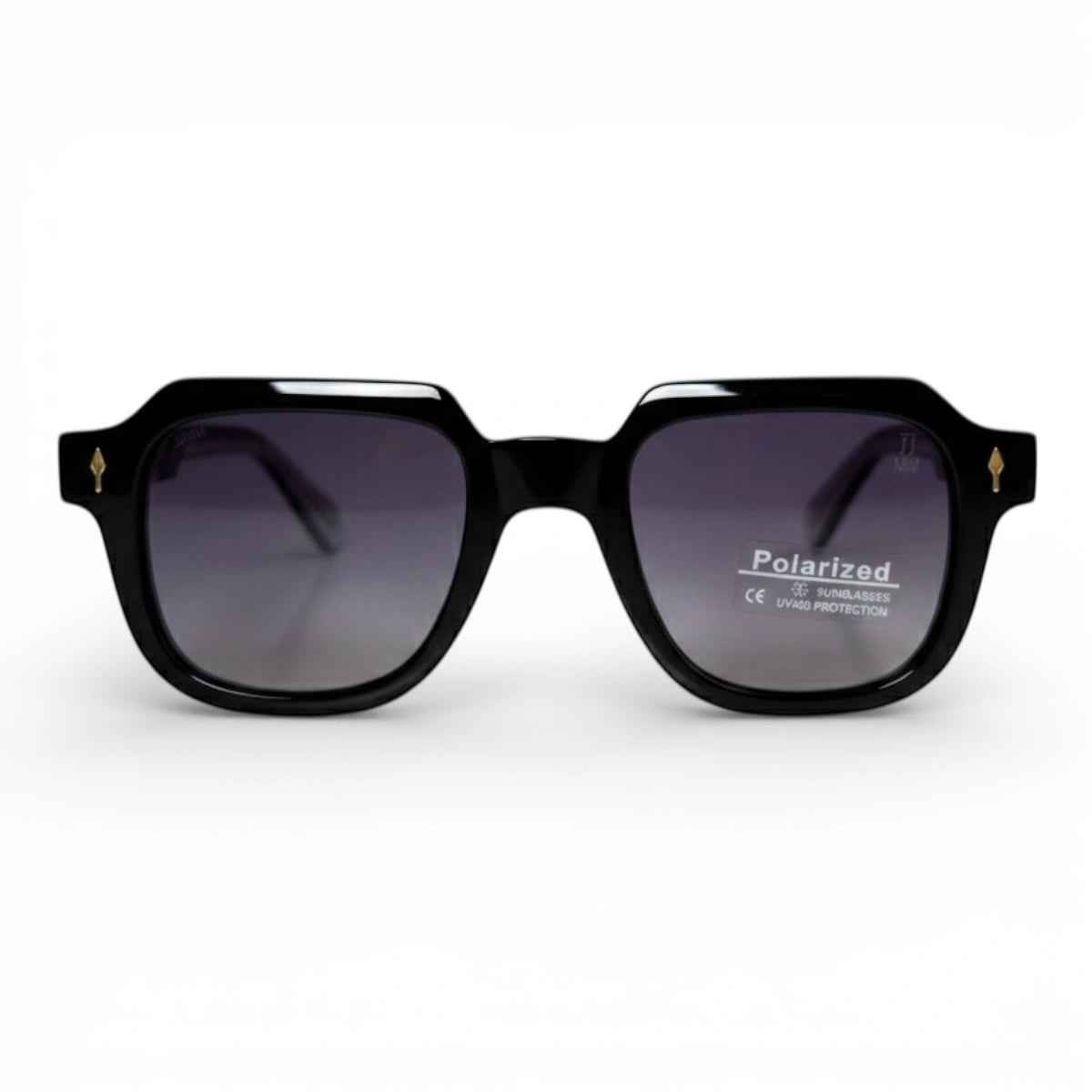 The ‘Magnus’ Rectangle Sunglasses | Onyx Crystal | Polarized