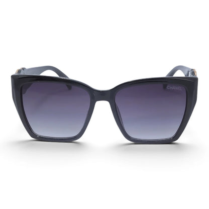 U&EYE The Marais cat-eye sunglasses in Black / Violet Gradient — front view