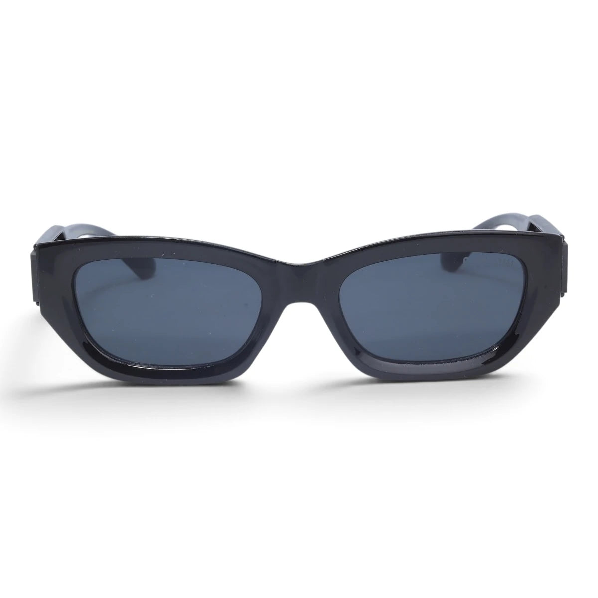 U&EYE The Mirelle narrow cat-eye sunglasses in Black / Dark Gray — front view