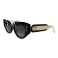 The ‘Muse’ Geometric Sunglasses | Black & Cream