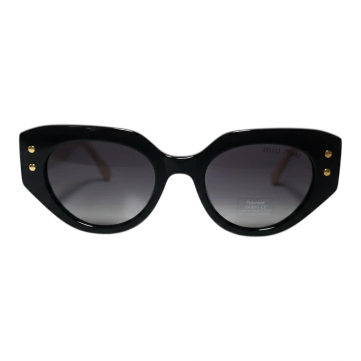 The ‘Muse’ Geometric Sunglasses | Black & Cream | Polarized