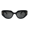 The ‘Muse’ Geometric Sunglasses | Black / Black