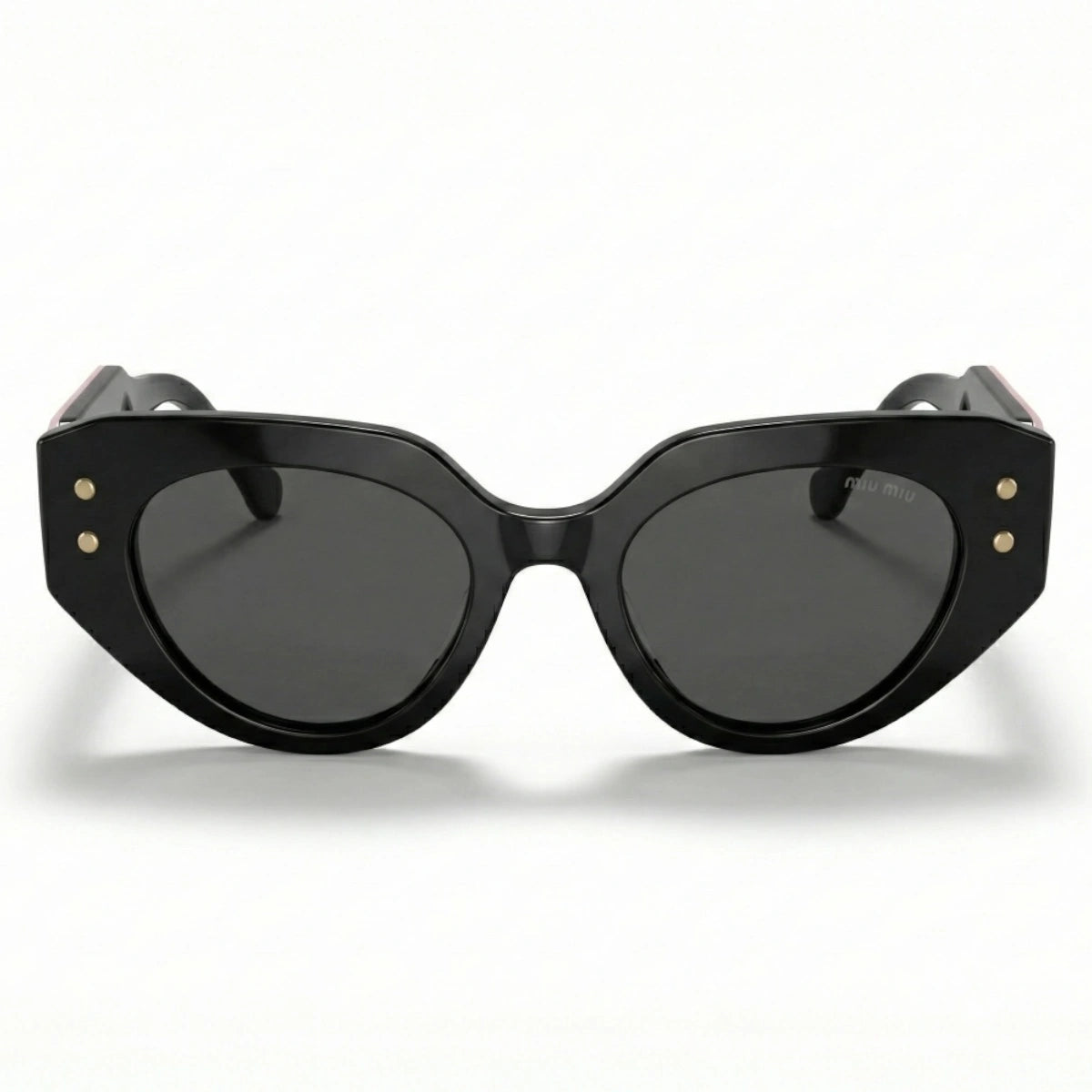 The ‘Muse’ Geometric Sunglasses | Black & Pink Polarized