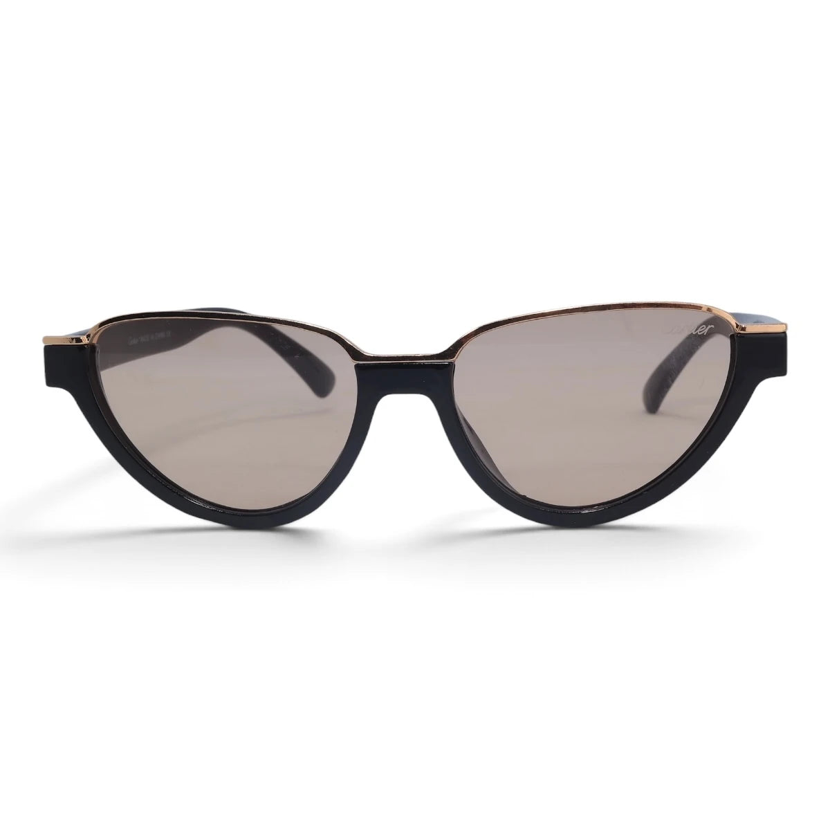 U&EYE The Noemi cat-eye sunglasses in Black / Champagne Gradient — front view