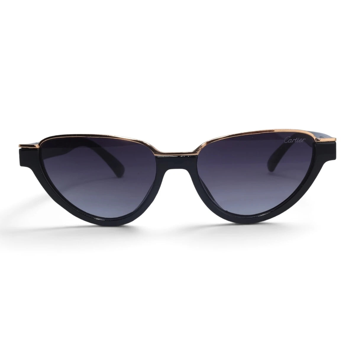 U&EYE The Noemi cat-eye sunglasses in Black / Violet Gradient — front view