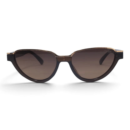 U&EYE The Noemi cat-eye sunglasses in Brown / Brown Gradient — front view