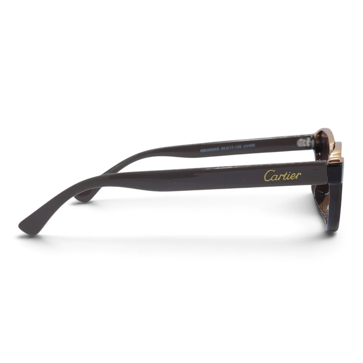 U&EYE The Noemi cat-eye sunglasses in Brown / Brown Gradient — side view